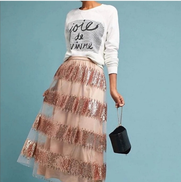 Anthropologie Eva Franco Revelry Skirt Sequin - Picture 1 of 6